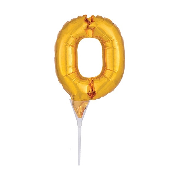 Cake Topper - Foil Balloon Gold - 0